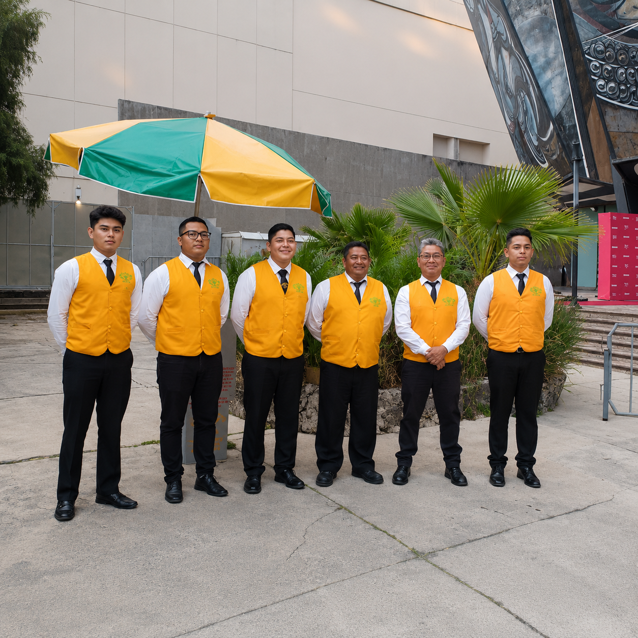 Equipo profesional de Valet Parking ARDI uniformado